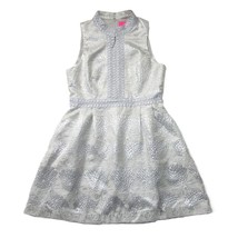 NWT Lilly Pulitzer Franci in Seaside Grey Metallic Full Bloom Brocade Dress 8 - $170.00