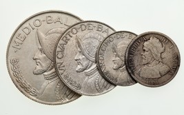 1904-1962 Panama Silbermünze Menge Von 4 Km # 2, 10.2, 11.2, 12.2 - £47.47 GBP