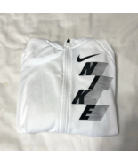 Nike Dri- Fit Boys&#39; Standard Fit White Full Zip up Hooded Sweatshirt siz... - $21.78 CAD