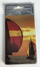 Vintage Bridge Tally Cards Sailboat Sunset 70s NEW 2 &amp; 3 Table Tallies - £4.63 GBP