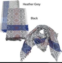 Wholesale lot of 6PCS effect diamond yarn Square Scarf Wraps shawl Reversible - £17.13 GBP