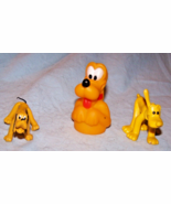 Lot of 3 Disney Items-Pluto Thumb Puppet, 2 Pluto Figurines-Lot 11 - $13.02 CAD