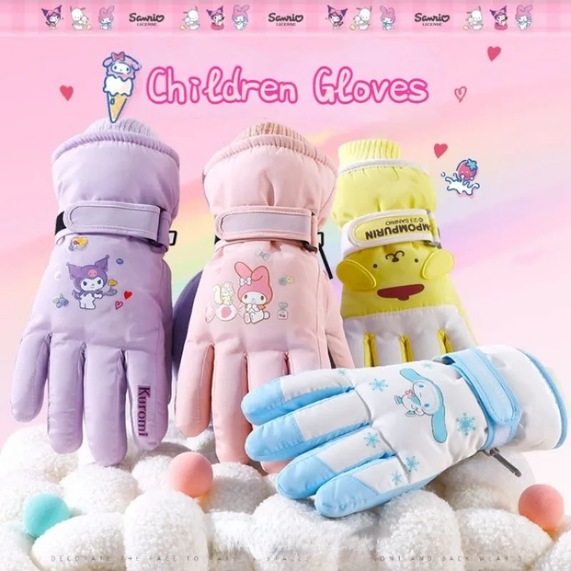 Kawaii Sanrio Hello Kitty Cinnamoroll My Melody Children Kid Ski Gloves High - £13.26 GBP