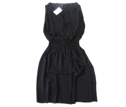 NWT Theory Ritah in Black Classic Silk Georgette Keyhole Blouson Dress 6 $455 - £65.04 GBP