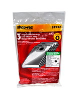 Shop Vac Type O 5 Gallon Wall Mount Vacuum Disposable Filter Bags 3 Pack... - $460.48 MXN