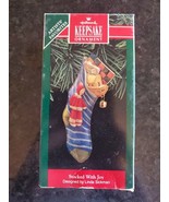 1992 Hallmark Pressed Tin Stocked with Joy Christmas Stocking Keepsake O... - £11.13 GBP