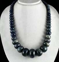 Dyed Sapphire Corundum Beads Round 1 Line 2078 Carats Big Gemstone Necklace - £354.96 GBP