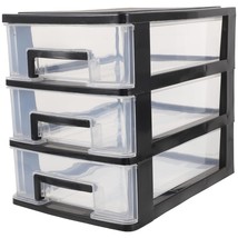 Plastic Storage 3 Drawer Storage Tower Multifunctional Storage Cabinet With Clea - £43.95 GBP