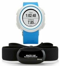 NEW Magellan Echo Smart + HRM Sports Fitness Watch Blue/White Bluetooth ... - $22.72