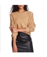 1.STATE Fringe Sleeve Sweater Top, Size Small (4-6), Tan, Wild Oak, Cozy... - €47,14 EUR