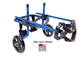 Pets and Wheels Dog Wheelchair - For XS/S Size Dog - Color Blue 12-25 Lbs - $179.99