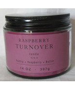 Kirkland&#39;s Natural Wax Blend 14 oz Jar 3-Wick Candle RASPBERRY TURNOVER - $31.75