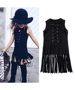 Boutique Kids Baby Girls Tassels Sleeveless Dress Sundress Clothes Summe... - $10.99