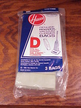Pack of 3 Hoover D Type Vacuum Cleaner Bags, no. 40100056, Dial-A-Matic - $5.95