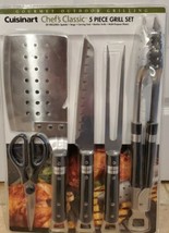Cuisinart Chef&#39;s Classic 5 Piece Grill Set Professional Grade Stainless Steel - £22.99 GBP