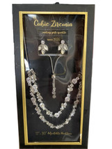 Cubic Zirconia  Necklace With Earrings f1 - £15.63 GBP