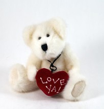 Boyds Plush Bear With Red Heart and Key 1988-2000 Tags 5.5&quot; Vtg - £7.84 GBP