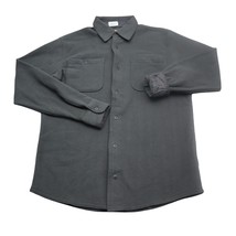 Wrangler Shirt Men Small Gray Sherpa Western Outdoor Workwear Flannel Button Up - £13.97 GBP