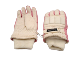 Thinsulate Insulated Sure Grip Gloves Womens Size L White Pink Ski Winte... - £22.62 GBP