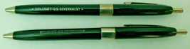 Vintage Skilcraft US Government Desk Pens Lot of 2 Black Pens U113 - £10.27 GBP