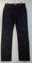 Madewell Jeans Womens Size 27 Mid Rise Skinny Black Animal Print Velvet Pull On - £16.16 GBP