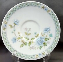 Noritake Ireland Angel D&#39;Amour Saucer 2769 Blue and Pink Flowers 5.75&quot; - £9.60 GBP