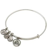 TARA CRAFTED BY SOLVAR CRYSTAL ENCRUSTED TRINITY BANGLE IRISH CELTIC BRA... - €17,01 EUR