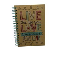 Live the Life You Love Spiral Journal Notebook Inspirational Quote Lined... - $8.82