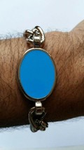 Stunning steel salman khan style movie prem ratan dhan payo turquoise bracelet b - $10.49