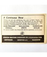 1954 United British Caravan Earls Court Expo Advertisement Automobilia E... - €17,04 EUR