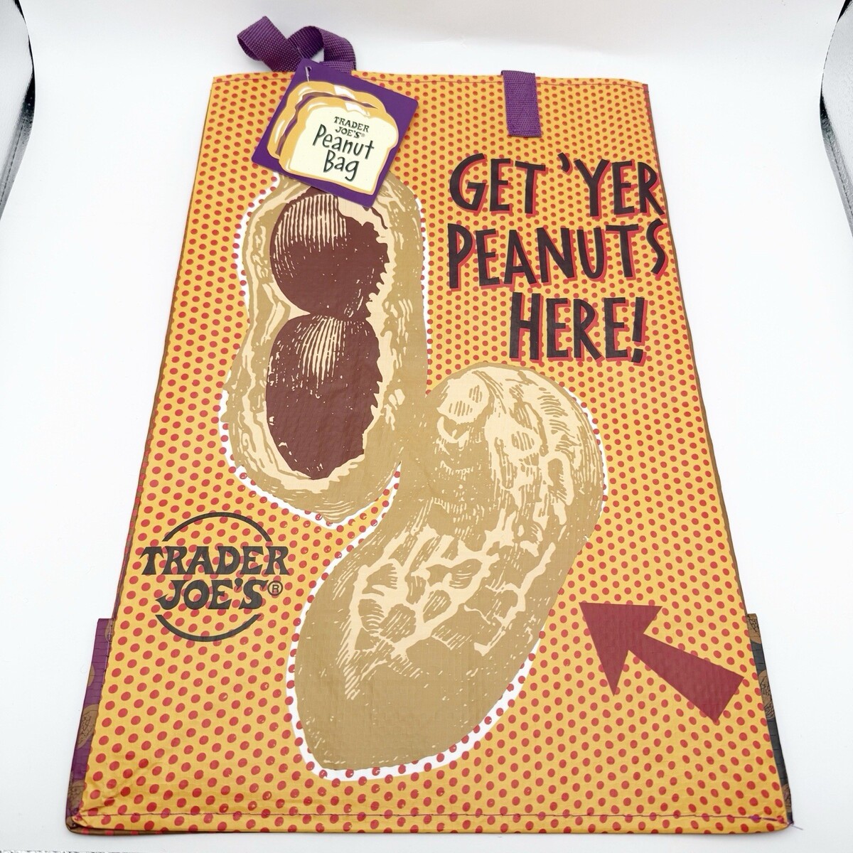 Trader Joe’s Reusable Peanuts Grocery Bag Limited Edition Tote Rare - $24.99