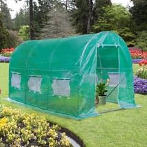 12&#39;X7&#39;X7&#39; Walk-In Greenhouse Garden Plant Heavy Duty Green Grow Tent Lar... - £131.06 GBP