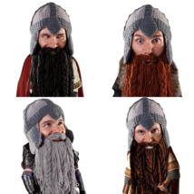 Beard Head Barbarian Warrior Dwarf Gimli Knit Ski Beard Mask &amp; Beanie Hat - £31.49 GBP