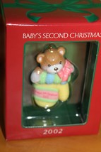 American Greetings Baby&#39;s Second Christmas 2002 Christmas Ornament AXOR-... - £14.11 GBP