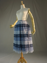 Gray Layered Tutu Skirt Outfit Custom Plus Size Ballerina Midi Skirt image 3