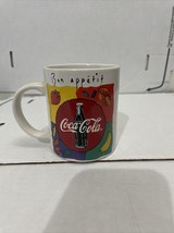 Vintage Coca Cola Coffee Mug Cup Bon appetit 1996 Gibson 1 Rare Coke Pre... - $5.99