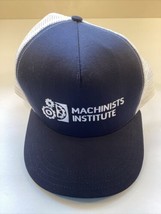Machinists Institute Black White Snap-back Hat Baseball Mesh Cap One-Size - £11.72 GBP