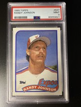 1989 Topps #647 Randy Johnson ROOKIE Feshly PSA Graded MINT 9 - £16.98 GBP