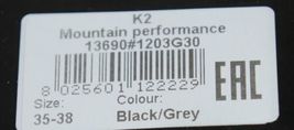 K2 Mountain Performance Ski Socks 13690 Black Gray Size Women image 7