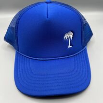 Miami Beach Trucker Hat Men Blue Palm Tree Otto Snap Back Cap - $12.24