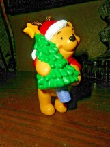 Disney Winnie the Pooh Christmas Tree Ornament Holding Christmas Tree - $9.02