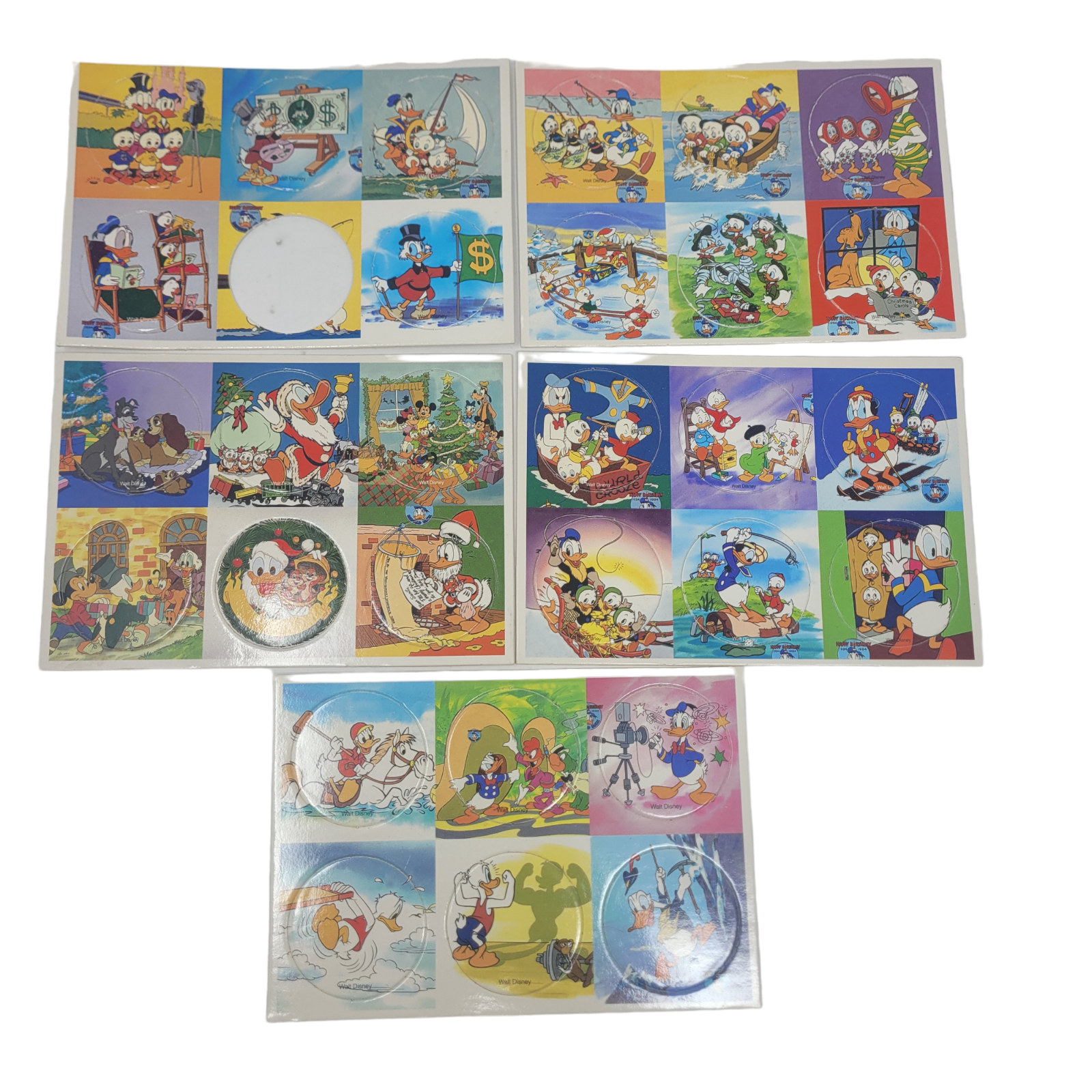 Primary image for RARE Disney POGS  Unpunched Sheets 29 Pogs Total VINTAGE 90s DISNEY POGS