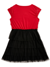 Girls Wonder Nation Sequin Shine &amp; Flounce Black Red Flowers Dress XS (4-5) NWT - £13.42 GBP