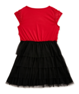 Girls Wonder Nation Sequin Shine &amp; Flounce Black Red Flowers Dress XS (4... - £13.22 GBP