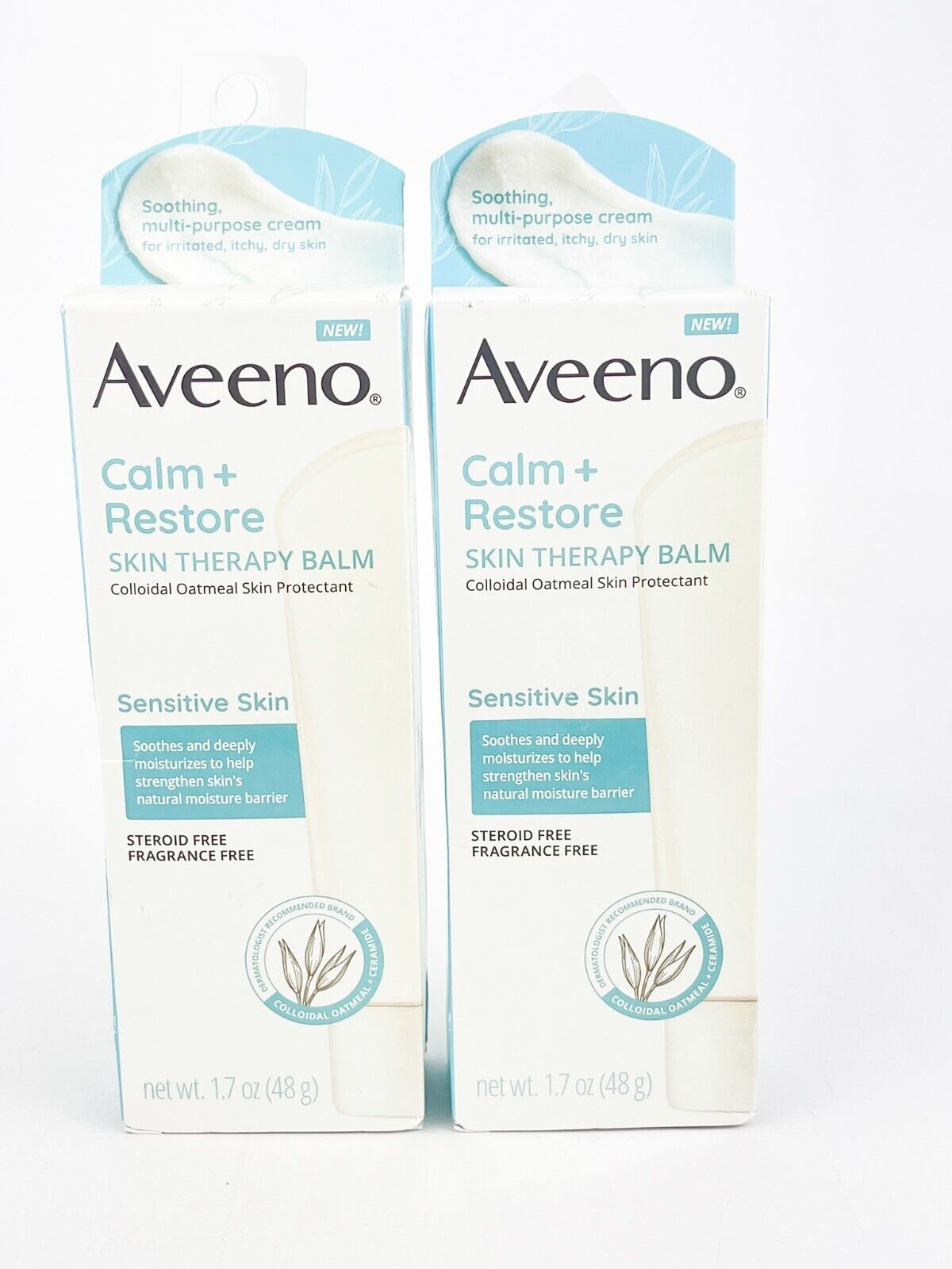 Primary image for Aveeno Calm And Restore Skin Therapy Balm for Sensitive Skin Lot Of 2 bb5/24