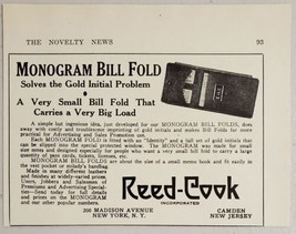 1931 Print Ad Monogram Bill Fold Wallets Reed-Cook Camden,New Jersey &amp; New York - £9.21 GBP