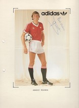 Arnold muhren manchester united mounted hand signed large picture 170086 p thumb200