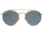 Ray-Ban Sunglasses RB3647-N 001/02 Gold Double Bridge Frames with Blue L... - $130.68