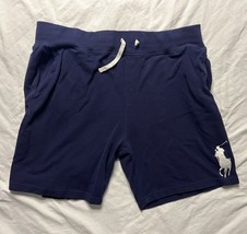 Polo Ralph Lauren Sweat Shorts Men Size XXL Blue Big Pony Logo Cotton Dr... - $30.00