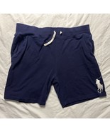Polo Ralph Lauren Sweat Shorts Men Size XXL Blue Big Pony Logo Cotton Dr... - $41.66 CAD